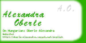 alexandra oberle business card